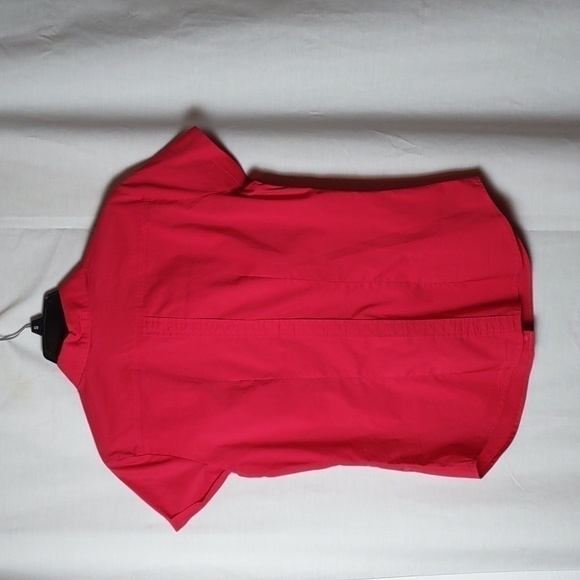 New York & Company Red Button Up Blouse - Picture 2 of 9